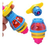 Peonza iluminada para niños - Lanzador de giroscopio 6x10,5 cm | Peonza giratoria Colorida con Lanzamiento de eyector, Juguete portátil para Interiores y Exteriores, Regalo de cumpleaños