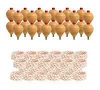 Peonza Madera para Niños, 24 Trompos y Cuerdas, Punta Redonda | Elaboración artesanal en España para juego tradicional, Varias Opciones de Packs