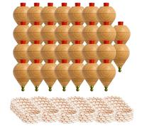 Peonza Madera para Niños, 30 Trompos y Cuerdas, Punta Redonda | Elaboración artesanal en España para juego tradicional, Varias Opciones de Packs