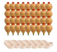 Peonza Madera para Niños, 36 Trompos y Cuerdas, Punta Redonda | Elaboración artesanal en España para juego tradicional, Varias Opciones de Packs
