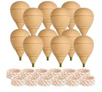 Peonza Madera para Niños, Pack de 12 Trompos y Cuerdas, Punta Redonda | Elaboración artesanal en España para juego tradicional, Varias Opciones de Packs
