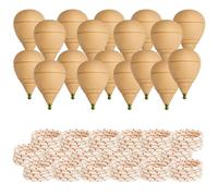 Peonza Madera para Niños, Pack de 18 Trompos y Cuerdas, Punta Redonda | Elaboración artesanal en España para juego tradicional, Varias Opciones de Packs