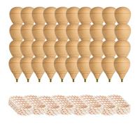 Peonza Madera para Niños, Pack de 40 Trompos y Cuerdas, Punta Redonda | Elaboración artesanal en España para juego tradicional, Varias Opciones de Packs