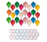 Peonzas niños de Madera clásica Colores Surtidos con Cuerda - Juego Manual para niños con Punta giratoria - Pack a Elegir 4/8/16/24 - Surtido de Colores peonza Trompo Spinners Perinola (24und)