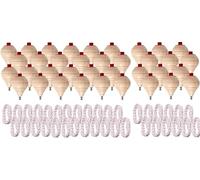 Peonzas niños de Madera clásica con Cuerda - Juego Manual para niños con Punta giratoria - Pack a Elegir 1/2/4/6/8/12/16/24 - Peonza clásica Madera - Trompo Spinners Perinola (36 Peonzas)