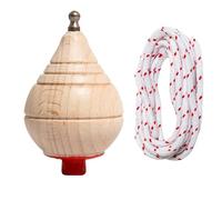 Peonzas niños de Madera clásica con Cuerda - Juego Manual para niños con Punta giratoria - Pack a Elegir 1/2/4/6/8/12/16/24 - Peonza clásica Madera - Trompo Spinners Perinola (1 Peonza)