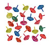 Peonzas trompos de madera pirinolas multicolor juguetes giratorios 4,5 cm