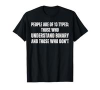 People Are of Ten Types Funny Binary Code Math Joke Nerd tee Camiseta