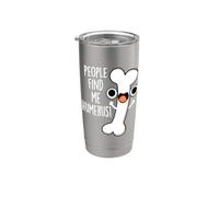 People Find Me Humerus Funny Bone Juego de palabras Vaso térmico de acero inoxidable de doble pared