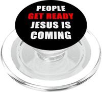 People Get Ready Jesus is Coming - Rapture Warning Quote PopSockets PopGrip para MagSafe