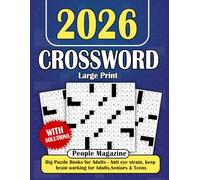 People Magazine Crossword Large Print: Big Puzzle Books for Adults Anti eye strain, keep brain working for Adults, Seniors & Teens
