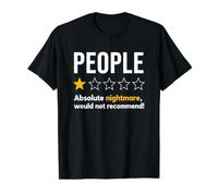 People One Star Rating Absolute Nightmare Graphic T-Shirt Camiseta gráfica económica, Hombre, Negro, M