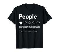 People One Star Rating Would Not Recommend Funny Introverts Camiseta