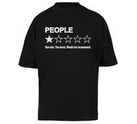 People One Star The Worst Would Camiseta Extragrande Negra Baggy tee Unisex