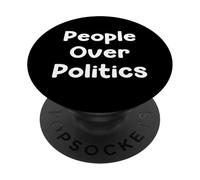 People Over Politics Human Rights Protest Saying Design PopSockets PopGrip Adhesivo