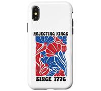 People Rejecting Kings Since 1776 Floral No Kings in America Carcasa para iPhone X/XS