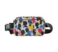 People Silhouette Art Street Fashion - Riñonera para mujeres y hombres, impermeable, cartera de viaje con correa ajustable para ciclismo, senderismo, gimnasio