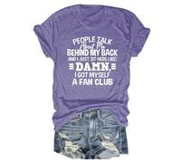 People Talk About Me Behind My Back Shirts Womens Funny Letter Print Short Sleeve Graphic tee Summer Novelty Tops