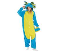 Peosaard Albornoz esponjoso Axolotl Onesie, suave y lindo, mujer M, Halloween, disfraz de Axolotl