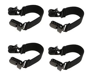 Peosaard Botas de elásticas Clip Ajustable Tiras de Botas de Motocicleta Clips estantes con Correas de Pierna 4pcs,