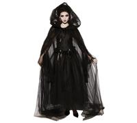 Peosaard Disfraz de Bruja para Mujer, 1 Juego, Bordado Negro, XXL, Disfraz de Bruja Mujer