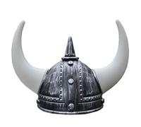 Peosaard Disfraz de Vikingo, Sombrero Vikingo, Casco Medieval clásico, Casco Realista con Cuernos, Sombreros de Fiesta para Adultos para Halloween, Fiesta de Disfraces, Plata, Sombreros