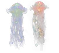 Peosaard Luz de Medusa, linternas de Medusa, 2 Piezas Linda lámpara Colgante con asa de Transporte, luz con Pilas de 21.7x8.7 Pulgadas para Fiesta de cumpleaños Dormitorio, lámpara