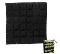 Peosaard Macetero Vertical, macetero de jardín Vertical con 36 Bolsillos, Pared Viva para Uso en Interiores y Exteriores, Bolsa de plantación de Tela no Tejida Gruesa (Negro, 39, 4 x 39, 4), jardín