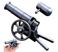 Peosaard Mini petardos de cañón, Mini cañón, Miniatura proporcional Realista, Juguete de aleación de Zinc de 5 Pulgadas, petardos Plateados Decorativos y educativos para el hogar