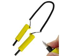 Peosaard Pico De Hielo Portátil, Pico De Pesca En Hielo Portátil Retráctil Equipo De Emergencia De Seguridad De Pesca Flexible para Patinar Trineo Caminar sobre Protección Amarillo