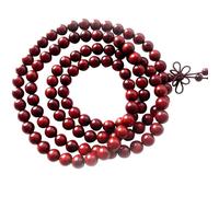 Peosaard Pulsera de cuentas, 1 pieza de cuentas Mala 108, collar de de oración budista de madera de 8 mm, pulsera elástica con, pulseras masculinas lisas para meditación de yoga, pulseras de c
