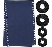 Peosaard Tela de Repuesto para Silla con Kit de Cuerda elástica, paño de reparación de 160 x 43 cm con cordón de Repuesto para sillas reclinables, tumbonas de Patio, Eslinga de Playa, Azul, Tela