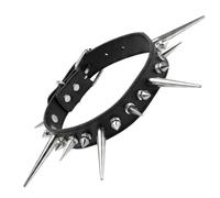 PEOVLVN 1 gargantilla punk rock de piel, gargantilla gótica, gargantilla para mujer, collar de piel sintética, juego de collar punk cadena emo accesorios para cosplay, fiesta, concierto