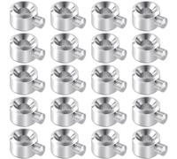 Peowuieu 20 Cuentas Engarzadas para Hacer Joyas, Cuentas Espaciadoras Plateadas, Colgante Engarzado con Tapón de Cuentas de Metal para Collar de Pulsera A