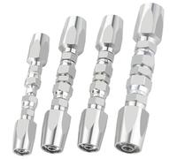 Peowuieu 4 Piezas de Accesorios Hidráulicos, Kit de Accesorios de Reparación de Mangueras Hidráulicas Reutilizables, 1/2 Pulgada, 3/8 Pulgada, 1/4 Pulgada