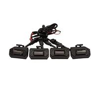 Peowuieu 4 Uds. de Luces LED para Parrilla Delantera de Coche, LáMpara de Parrilla Externa, Luz áMbar Ahumada,