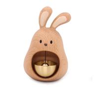 Peowuieu Campana Decorativa de Madera, Campana Colgante en Forma de Conejo, Campana de Comerciante para Apertura de Puertas, Ventanas y Refrigeradores A
