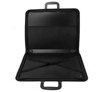 Peowuieu Cartera de arte con cremallera, bolsa de transporte para carteles, bolsa de transporte para carpetas para guardar arte, Negro