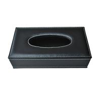 Peowuieu Coche Rectángulo en forma de sintético caso papel papel titular caja de pañuelos Negro