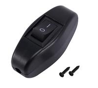 Peowuieu Negro Interruptor de Boton de Encendido apagado 6A / 250VAC 10A / 125VAC para Dormitorio