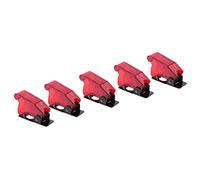 Peowuieu PláStico 12Mm Interruptor de Palanca Cubierta de Seguridad Protector Protector Cap 5PZ Rojo