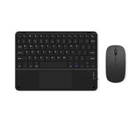 Peowuieu Teclado Bluetooth con Panel Táctil y Ratón para PC, Tableta, Juegos, Teclado Inalámbrico, Color Negro