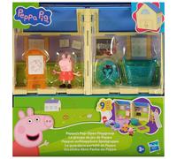 Hasbro Peppa Pig, La Guardería Portátil de Peppa, Casa de Muñecas con Figura Articulada y Tobogán de Juguete, Juego de Arte, Fiestas, Regalo para Niños y Niñas de 3 Años o Más