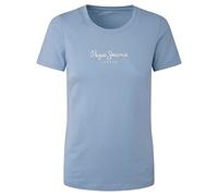 Pepe Jeans Camiseta de mujer Virginia azul claro/blanco M, azul claro/blanco, M