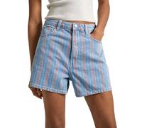 Pepe Jeans A-Line Short Uhw Stripe Shorts para Mujer, Azul (Denim), 24W