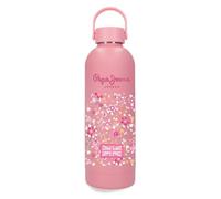 Pepe Jeans Abbey Alenka Botella de Acero Inoxidable Rosa con capacidad para 500ml y medidas 7 x 23 cms Acero Inoxidable by Joumma Bags