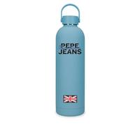 Pepe Jeans Abbey Botella de Acero Inoxidable Azul 7x26,5x7 cms Acero Inoxidable by Joumma Bags