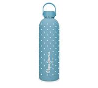 Pepe Jeans Abbey Botella de Acero Inoxidable Azul 7x26,5x7 cms Acero Inoxidable by Joumma Bags