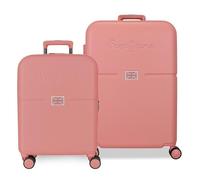 Pepe Jeans Accent Juego de Maletas Rosa 55/70 cms Rígido 2,8 kgs Cierre TSA ABS 2,8 kgs 116LExtensible Equipaje de Mano by Joumma Bags