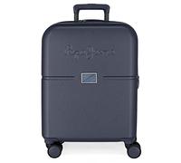 Pepe Jeans Accent Maleta de cabina Azul 40x55x20 cms Rígida ABS Cierre TSA integrado 37L 2,74 kgs 4 Ruedas dobles Extensible Equipaje de Mano